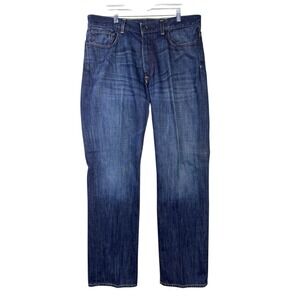 X2 Quality Denim Men's Jeans Size 36L x 34L Blue Classic Straight Regular Fit